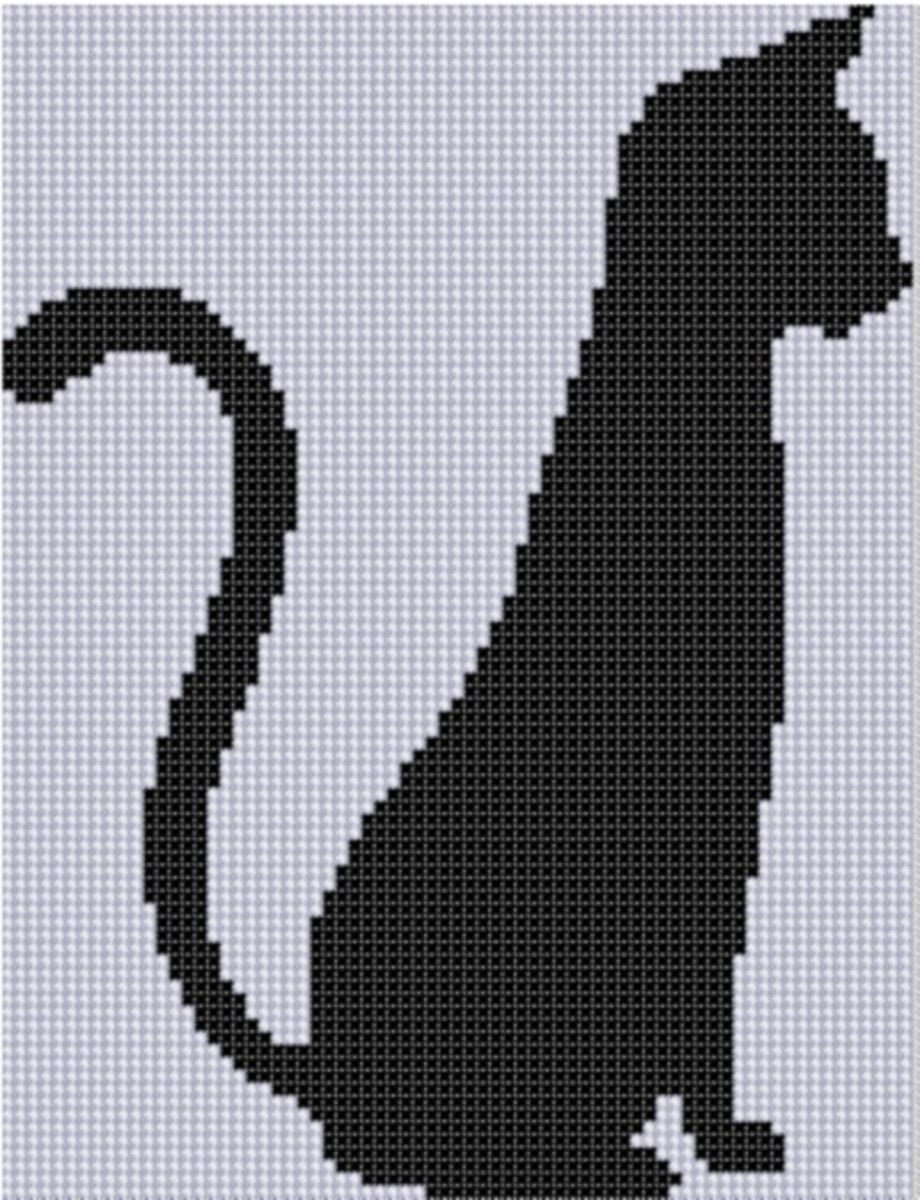 Силуэты кошек для вышивания