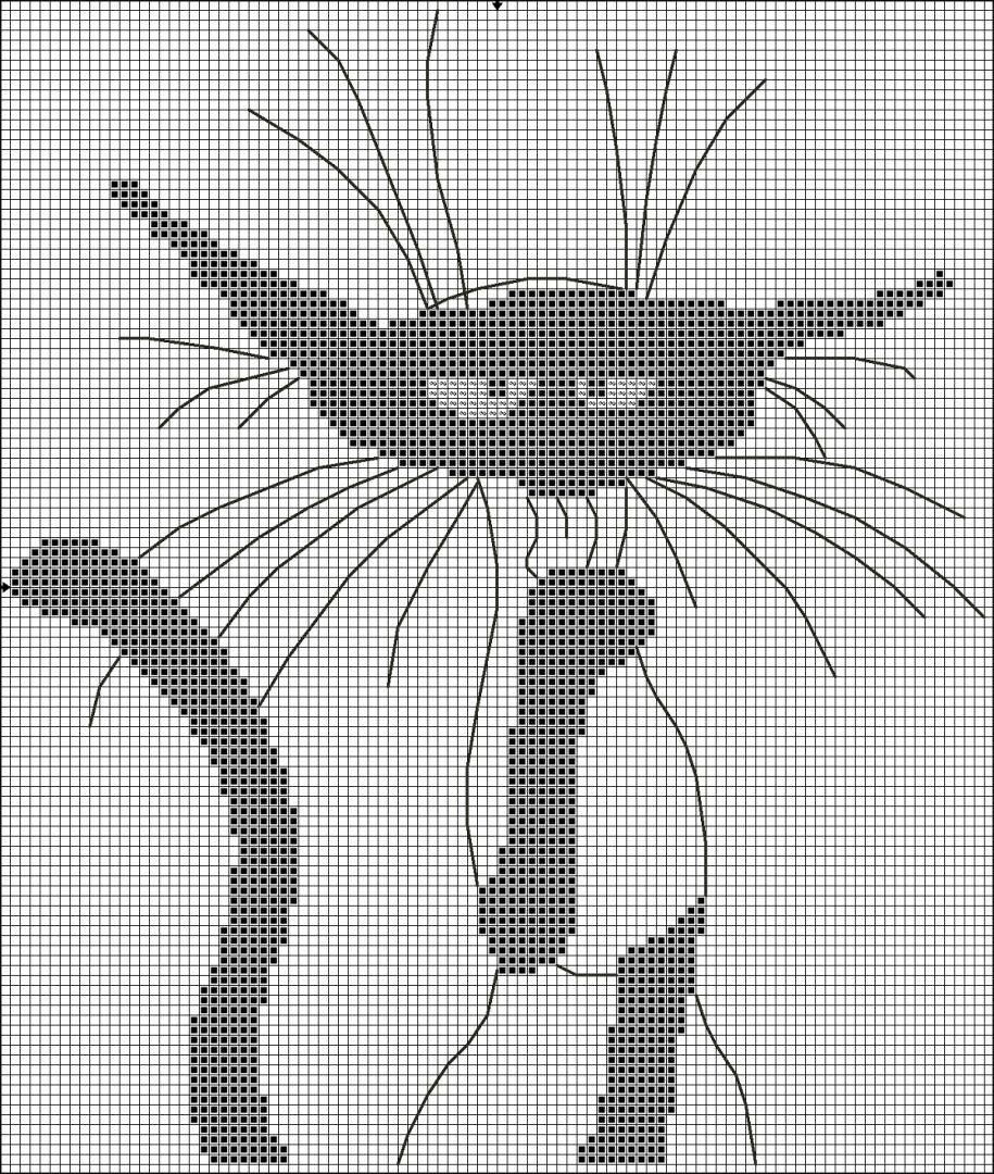 Вышивка черный кот