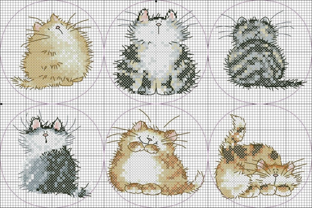 Вышивка крестом миниатюры схемы монохром
