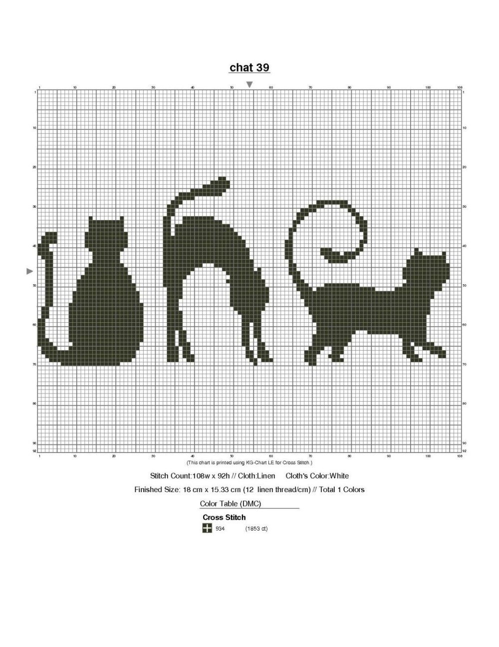 Набор для вышивания РТО "среди чёрных котов"