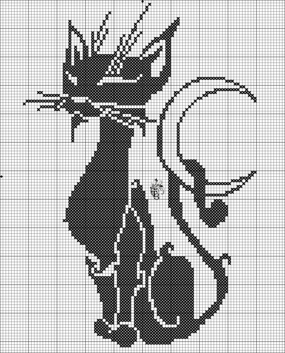 Схемы вышивки крестом кошки