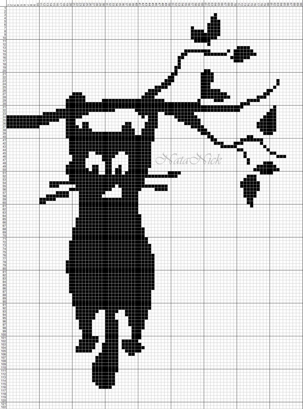 Схема кота для вязания спицами