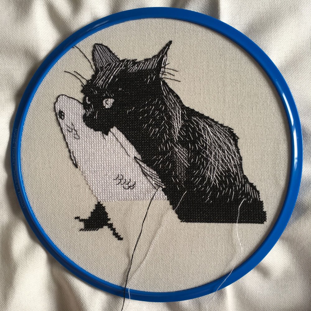 Вышивка кошки схемы