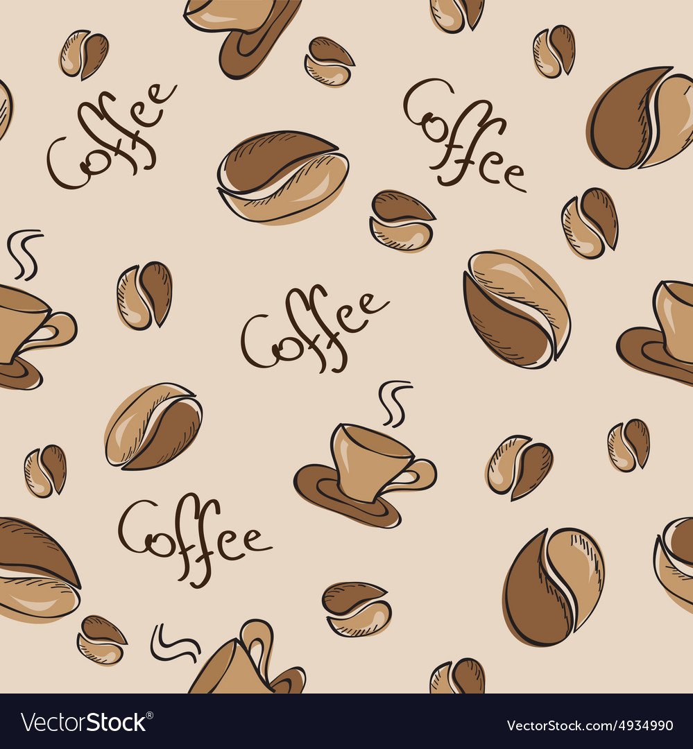 Принт кофейные зерна