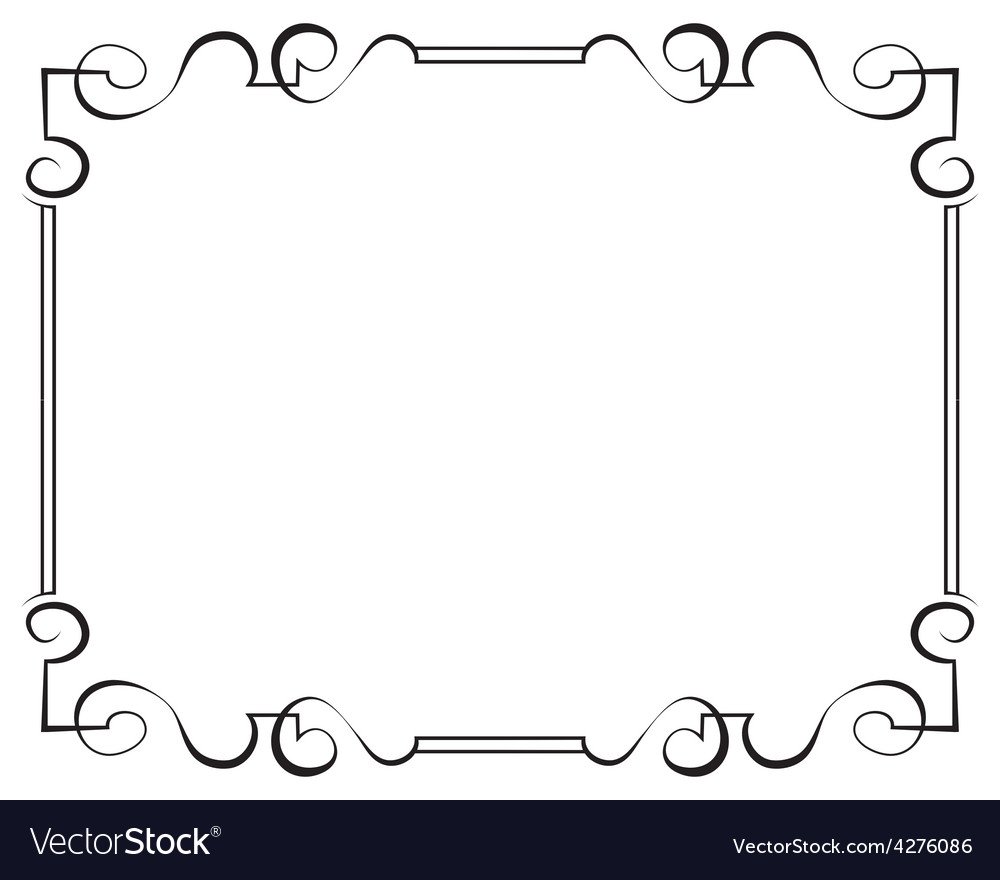 Рамки витиеватые на белом фоне