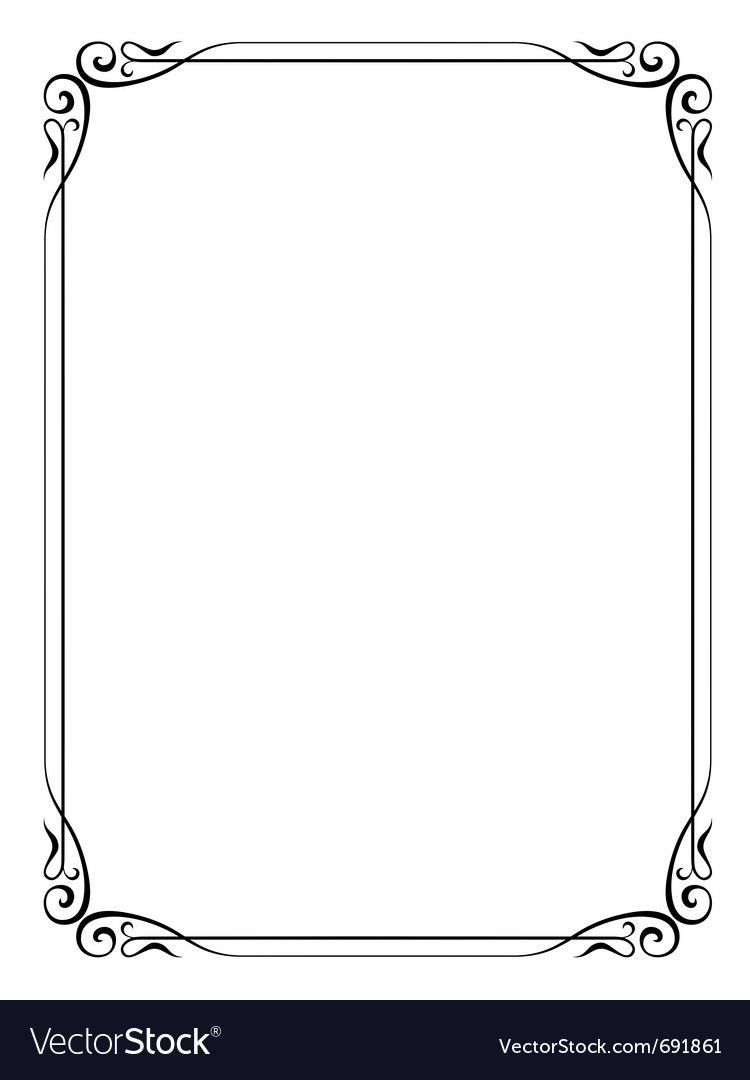 Рамка черная Вензель