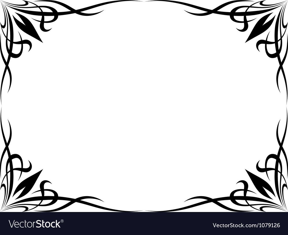 Красивые рамки черные узором