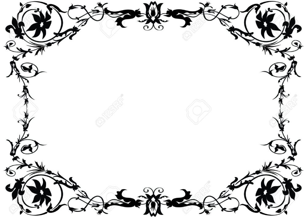 Рамка горизонтальная черная