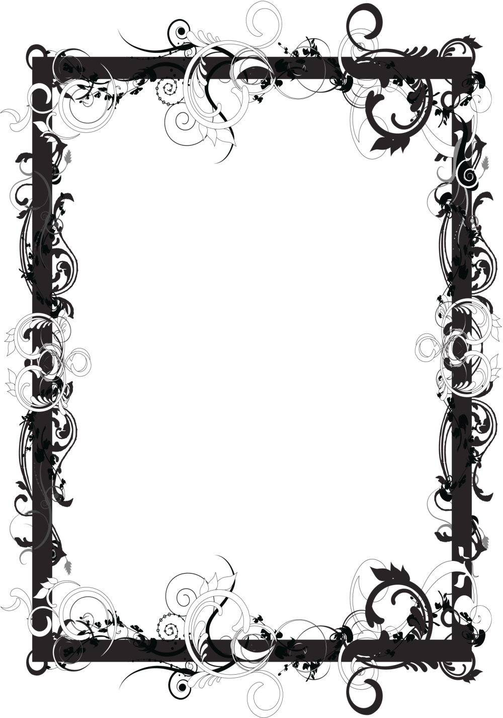 Красивая черная рамка