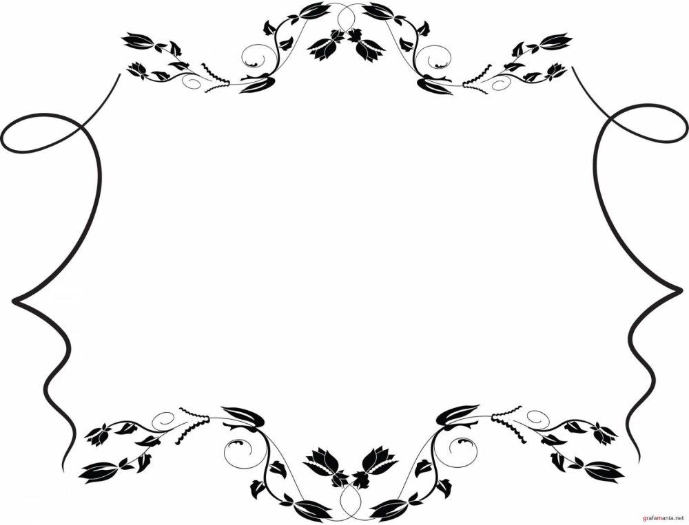 Рамка для текста черно-белая