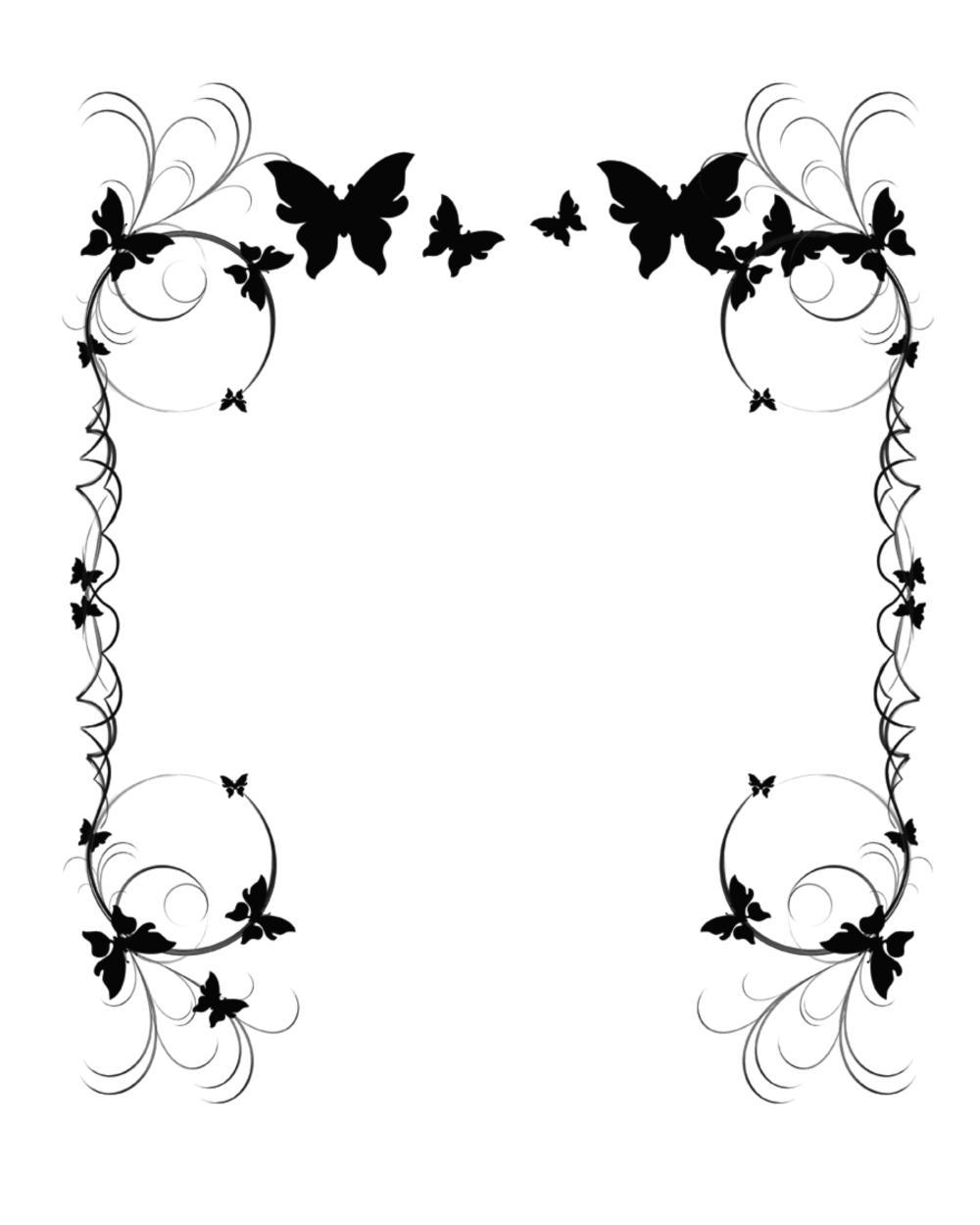 Рамка для текста черно-белая