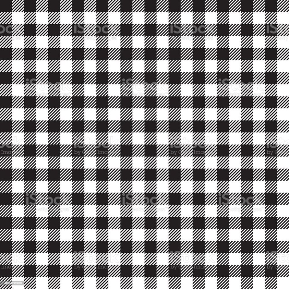 Принт клетка черно-белая