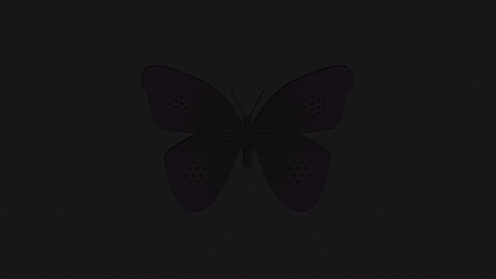 Бабочки на черном фоне Эстетика