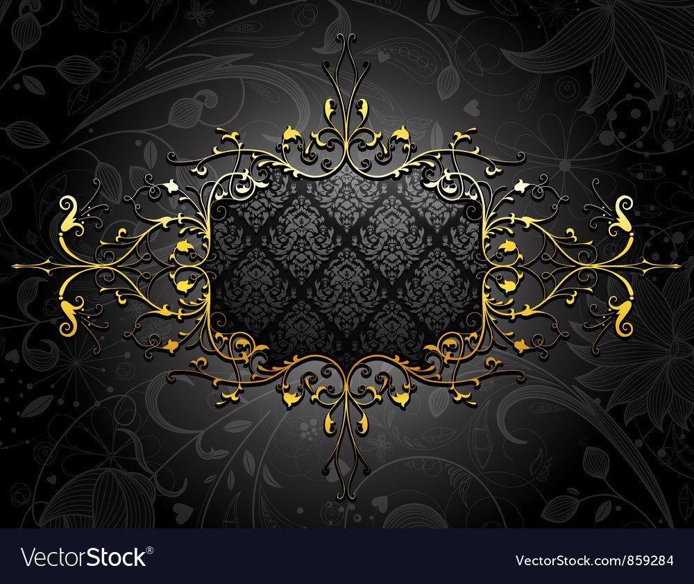 Черно золотые узоры