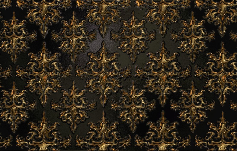 Готический узор с золотом