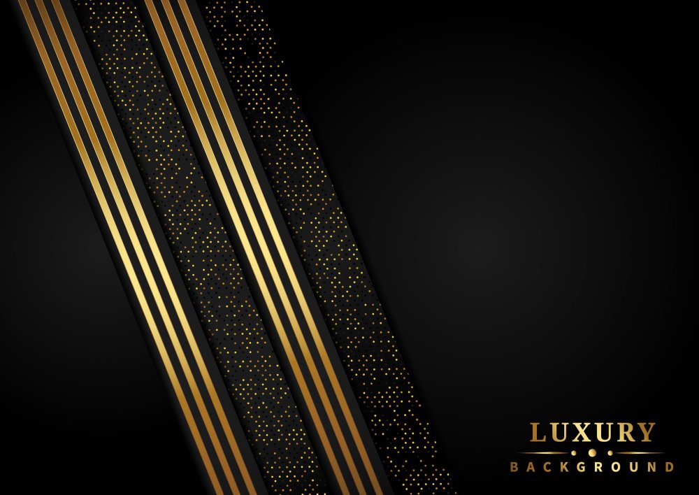 Баннер черный с золотом