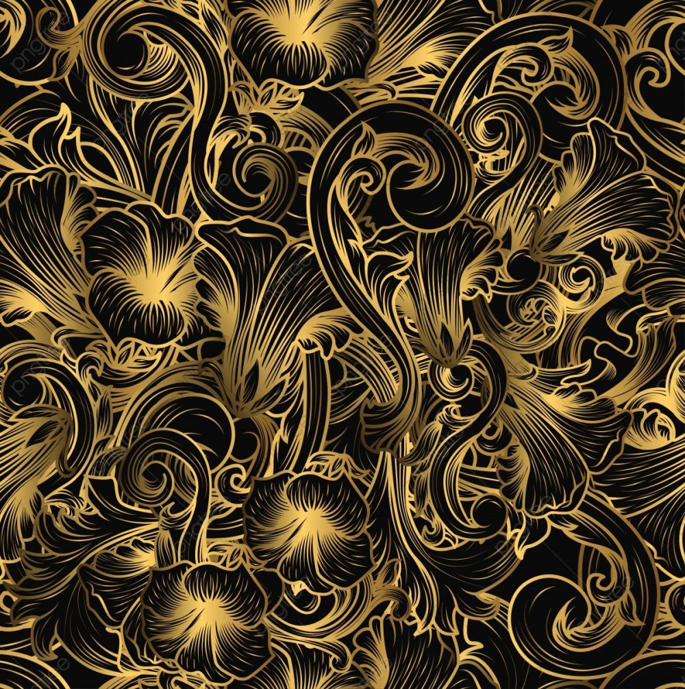 Узор золото на черном