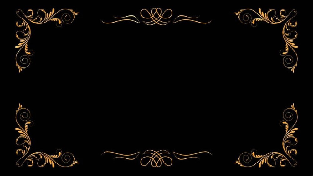 Черное с золотым узоры рамки