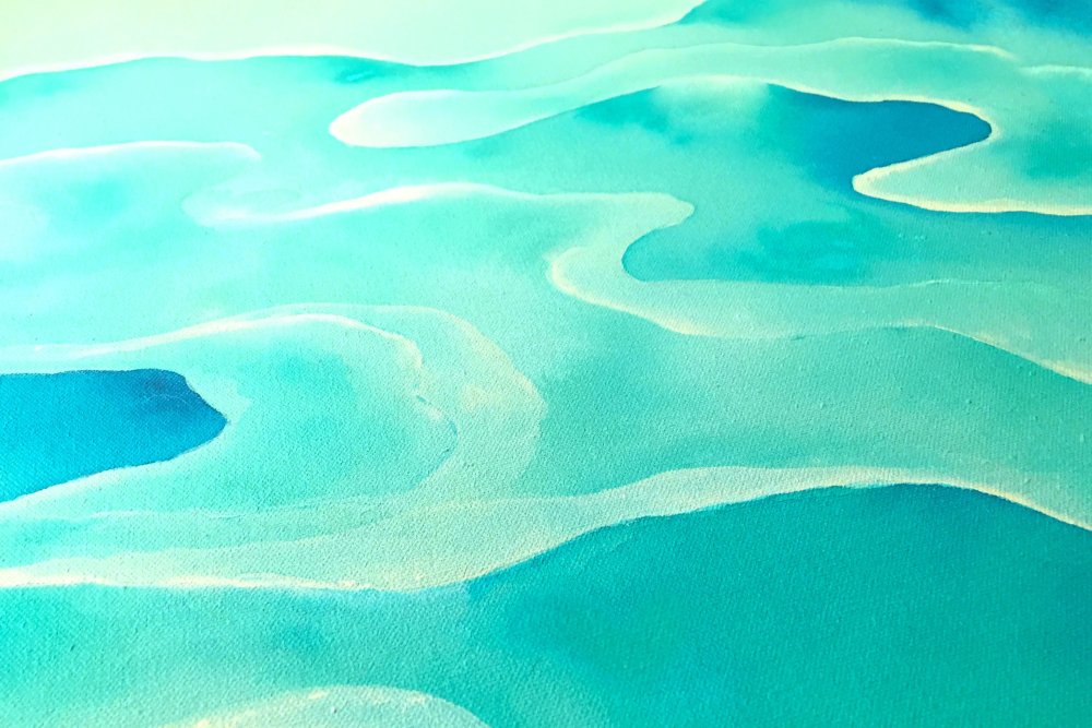 Картина в бирюзовых тонах