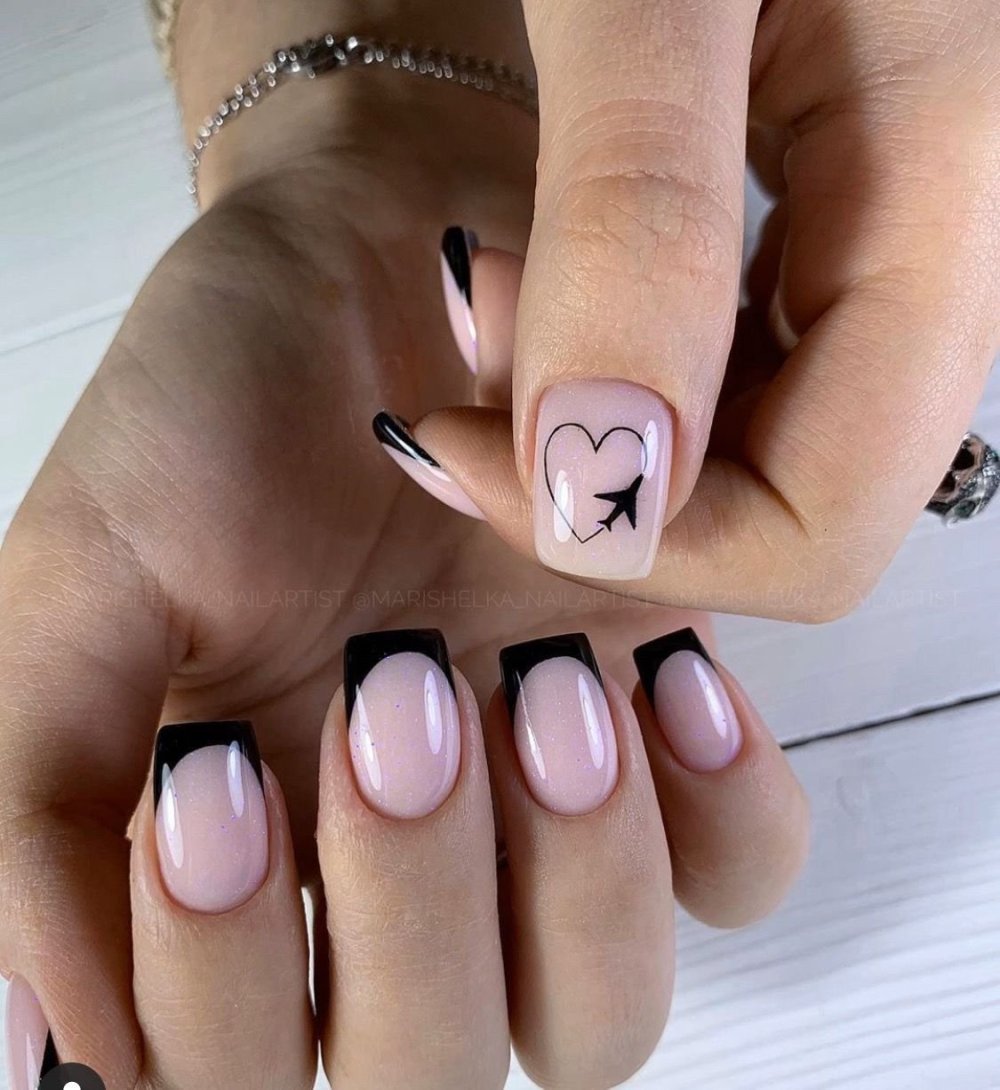 Ногти френч для подростка