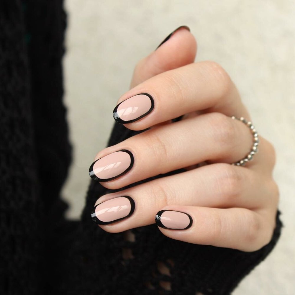 Френч бежевый с черным