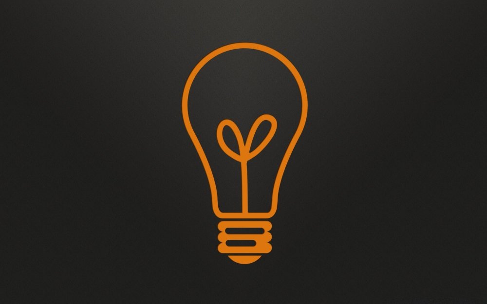 Лампочка на черном фоне