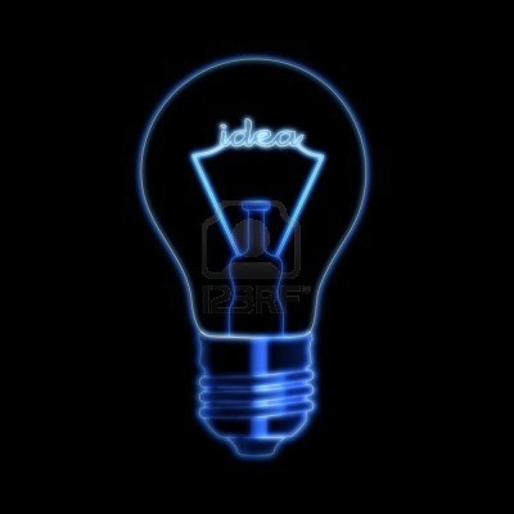 Неоновые лампочки на черном фоне