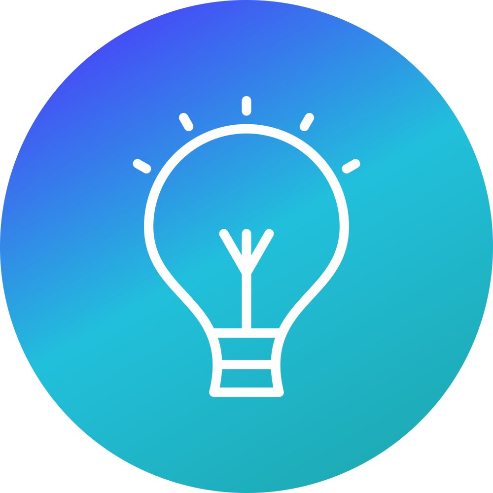 Иконка лампочка в круге