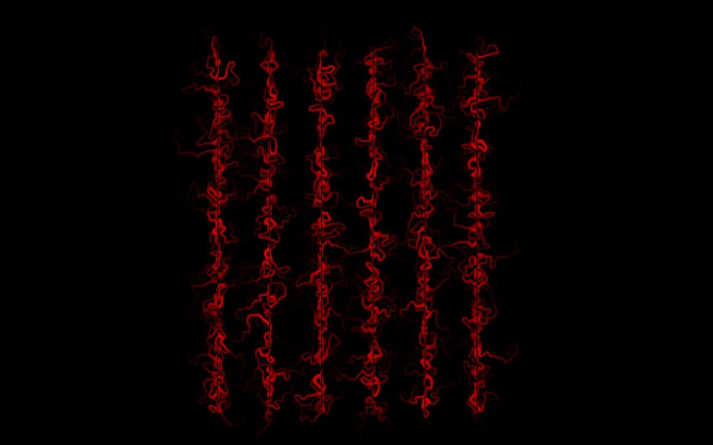 Красные японские иероглифы на черном фоне