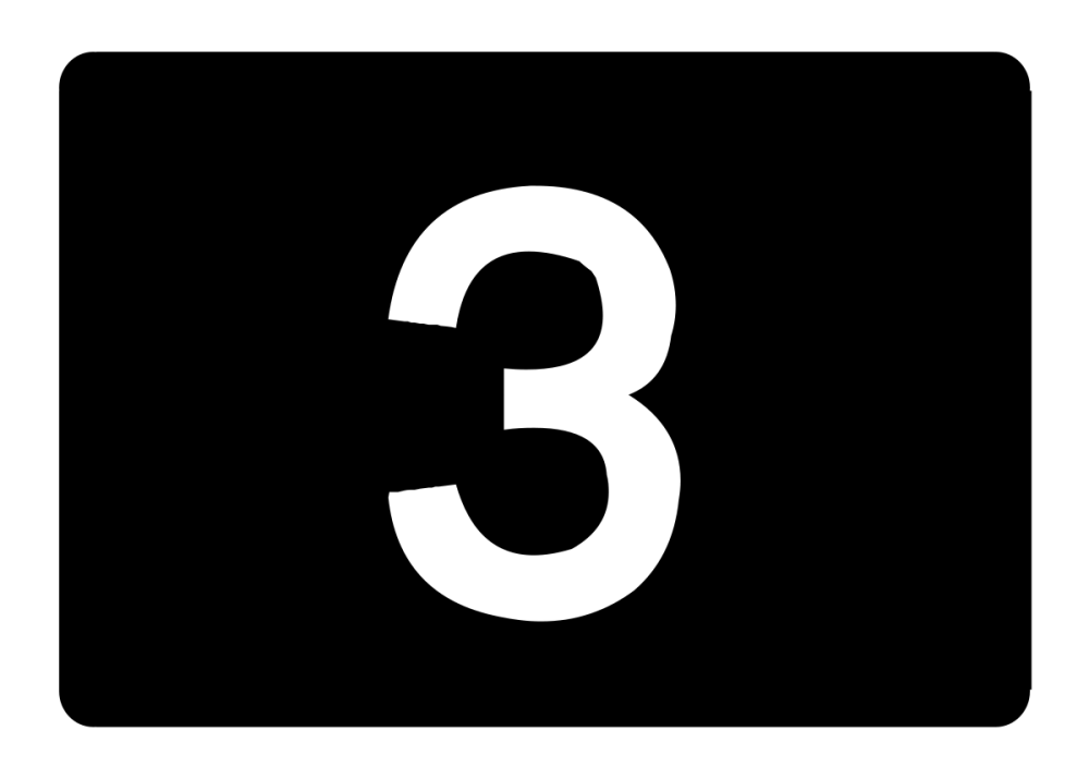 Белые цифры на черном фоне