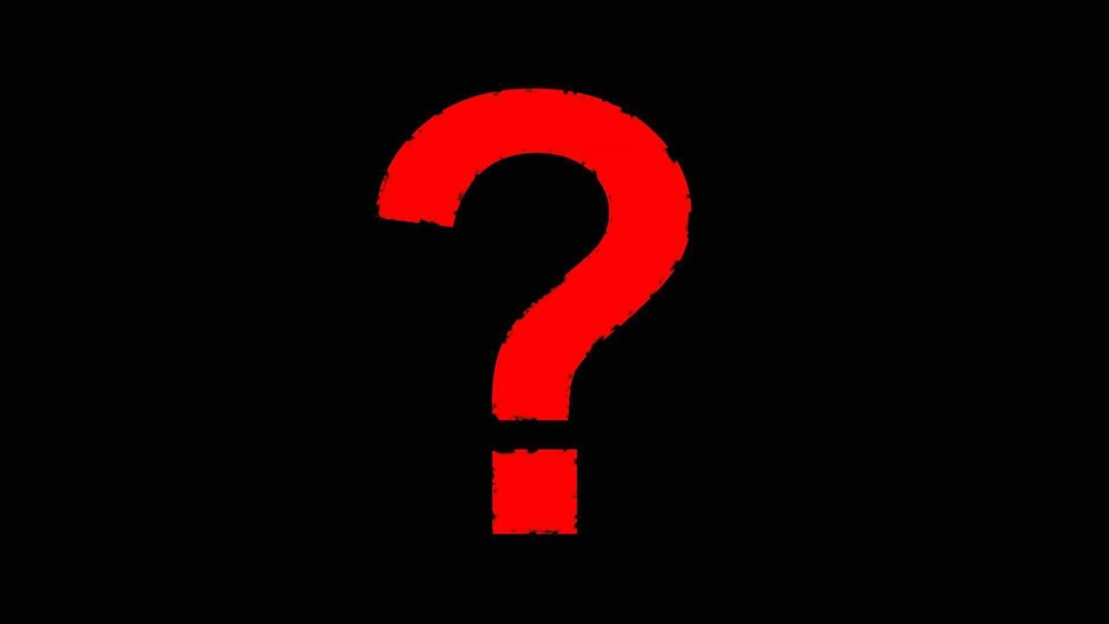 Вопрос на черном фоне