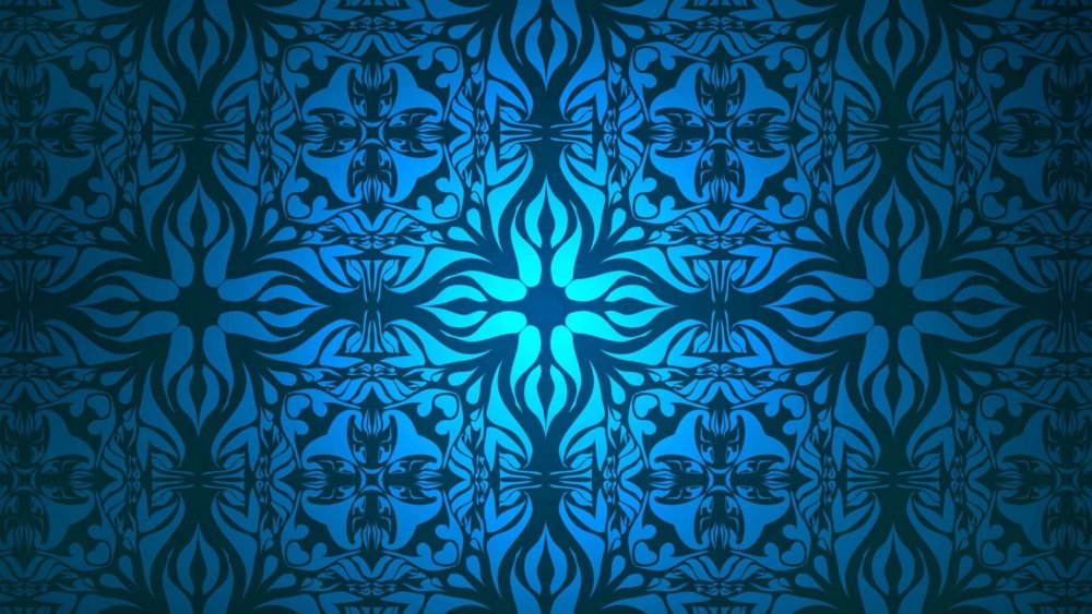 Голубой узор