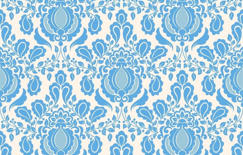 Голубой фон с казахским орнаментом