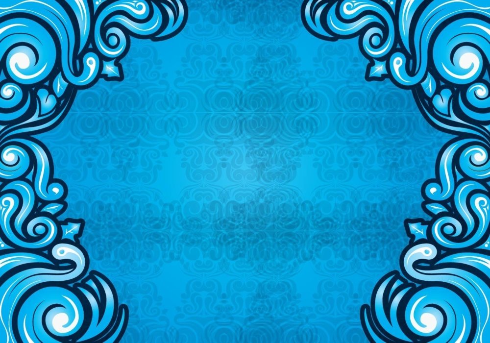 Синие узоры на Светлом фоне