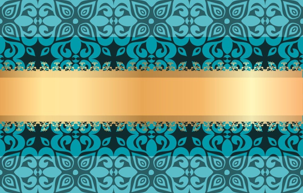 Голубой фон с казахским орнаментом