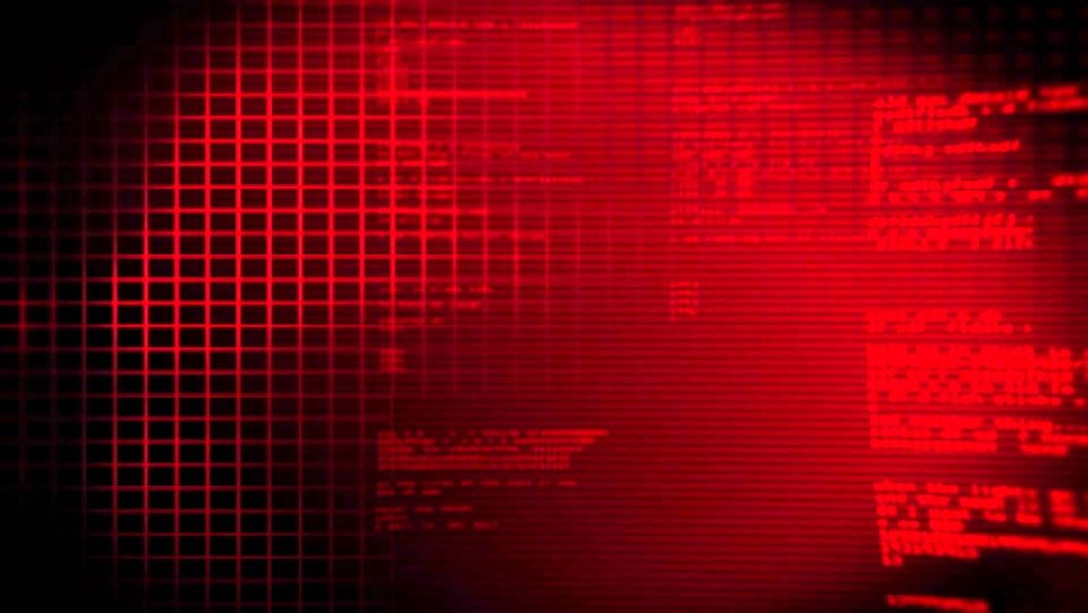 Красный технологичный фон