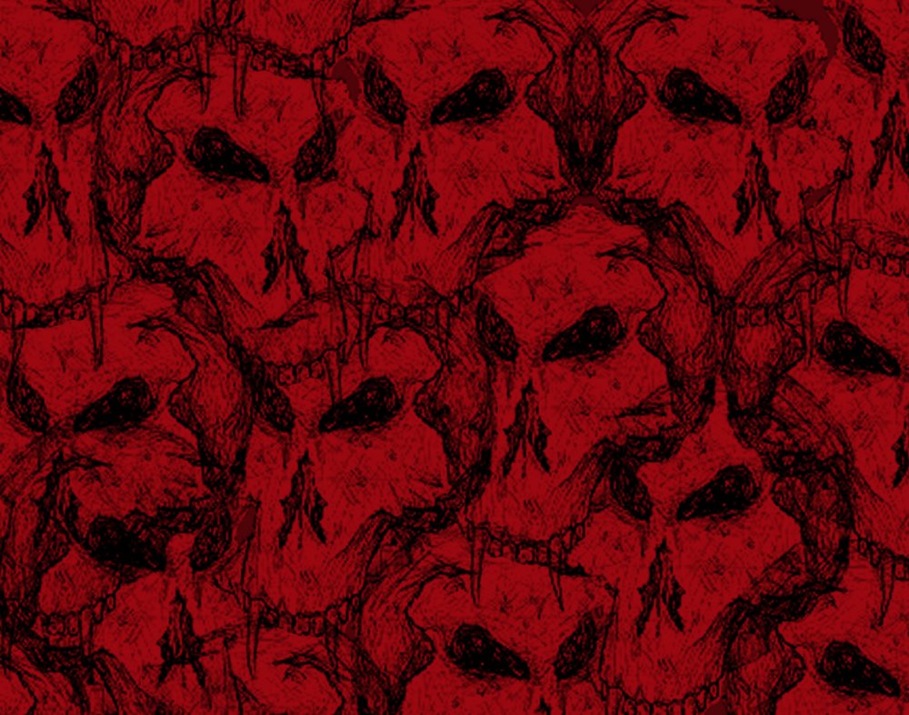 Красная улыбка на черном фоне