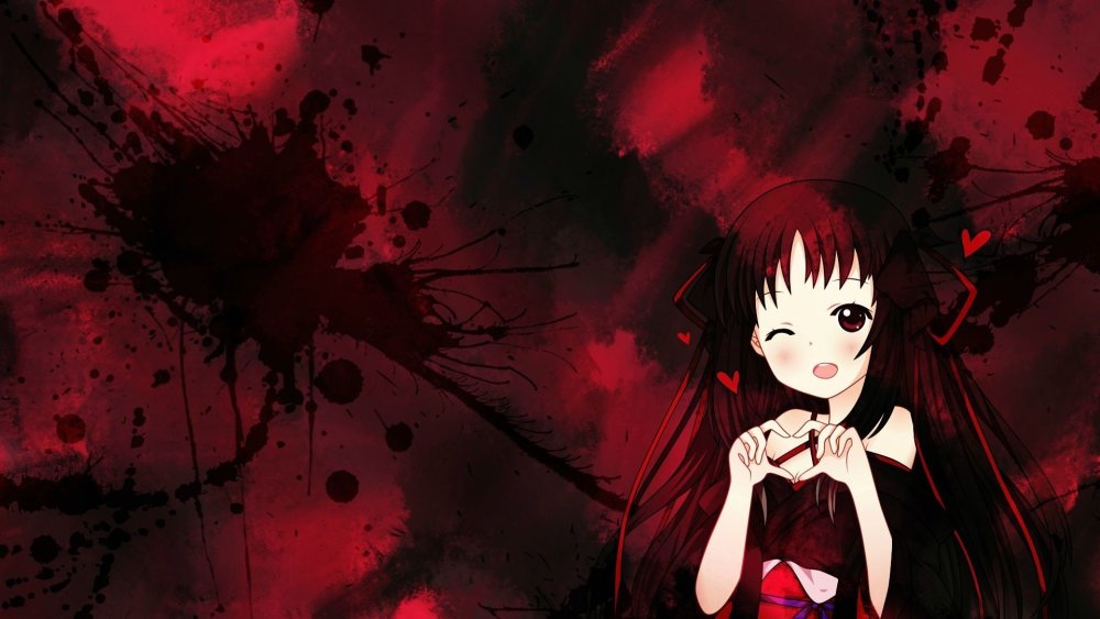 Кровавый череп на черном фоне