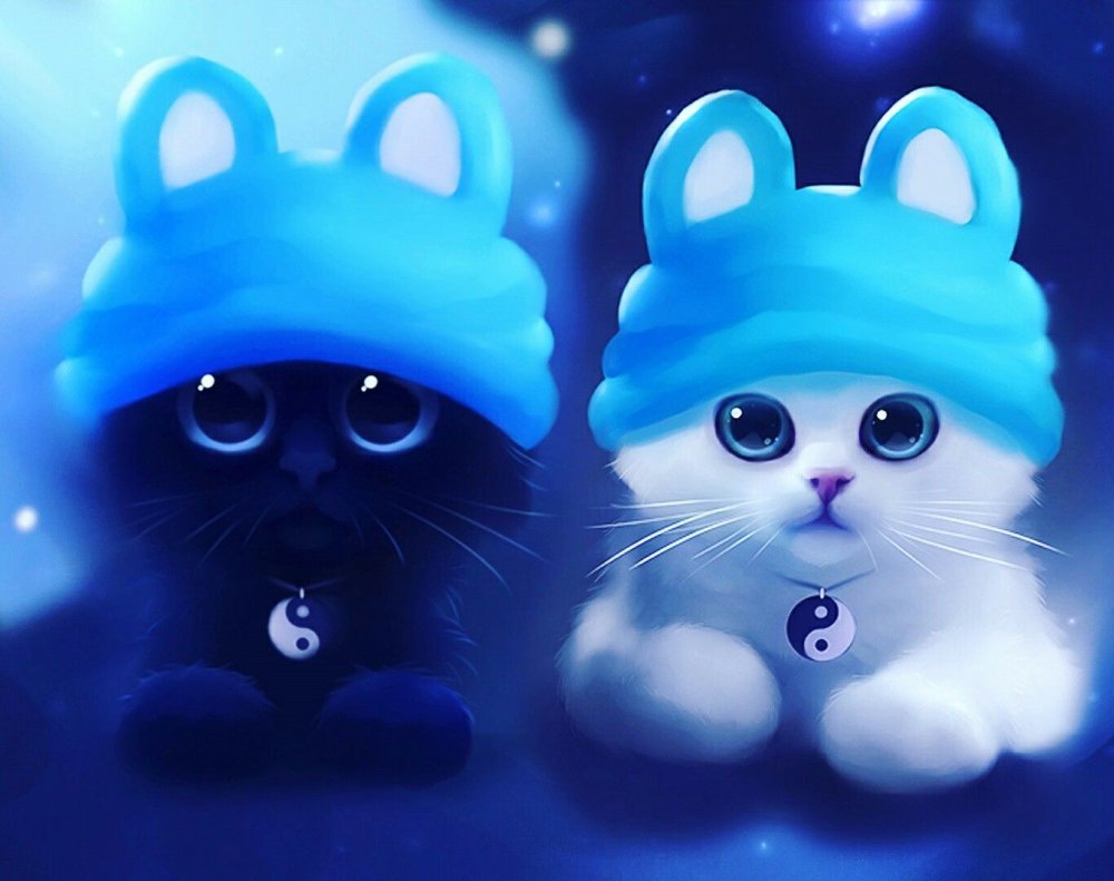 Милые мультяшные котята