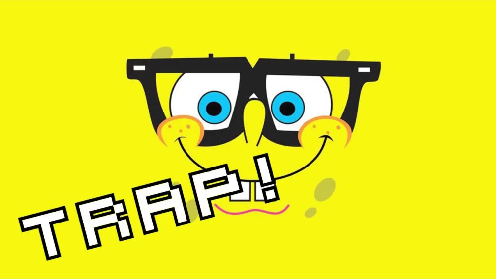 Смешной губка Боб в очках