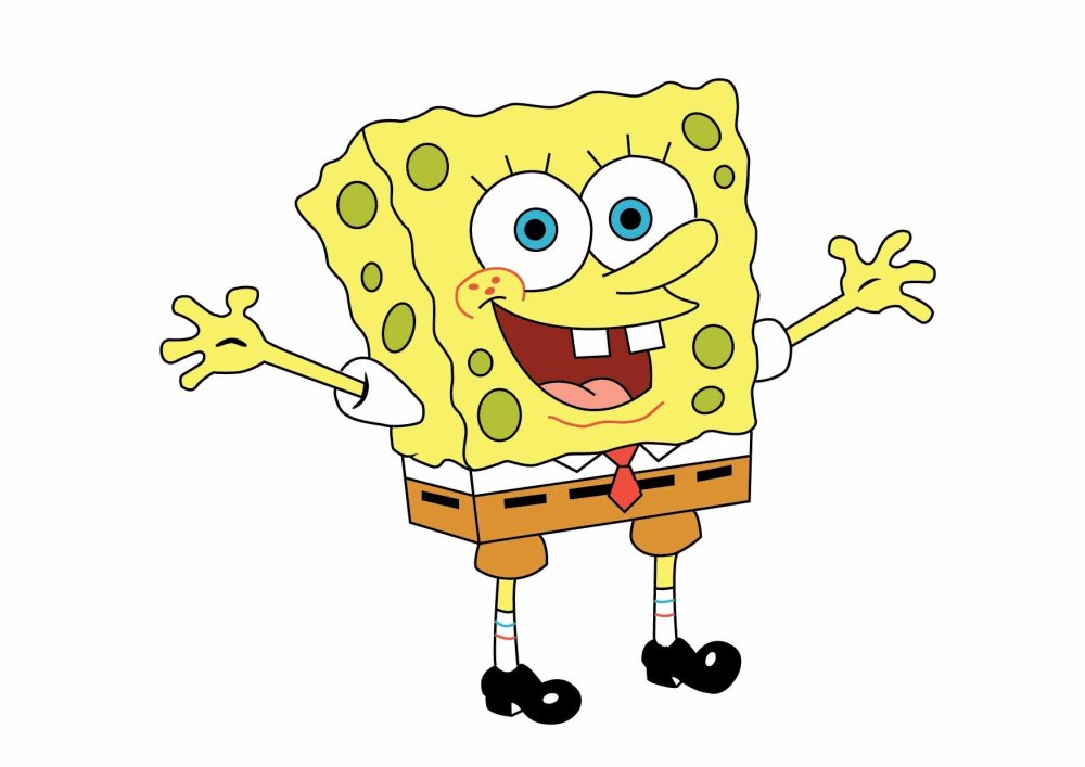 Стикеры Спанч Боб прозрачный фон