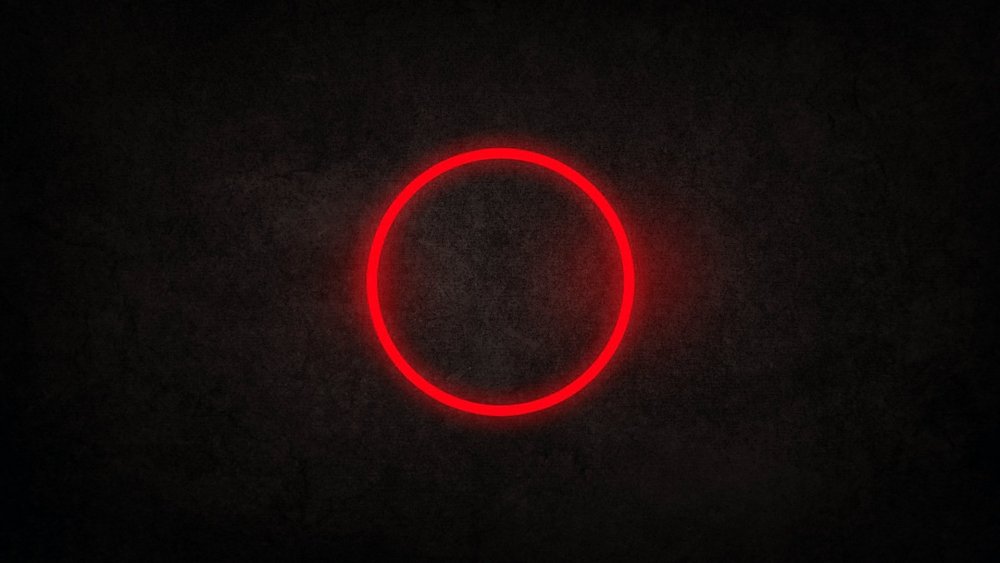 Неоновый круг на черном фоне