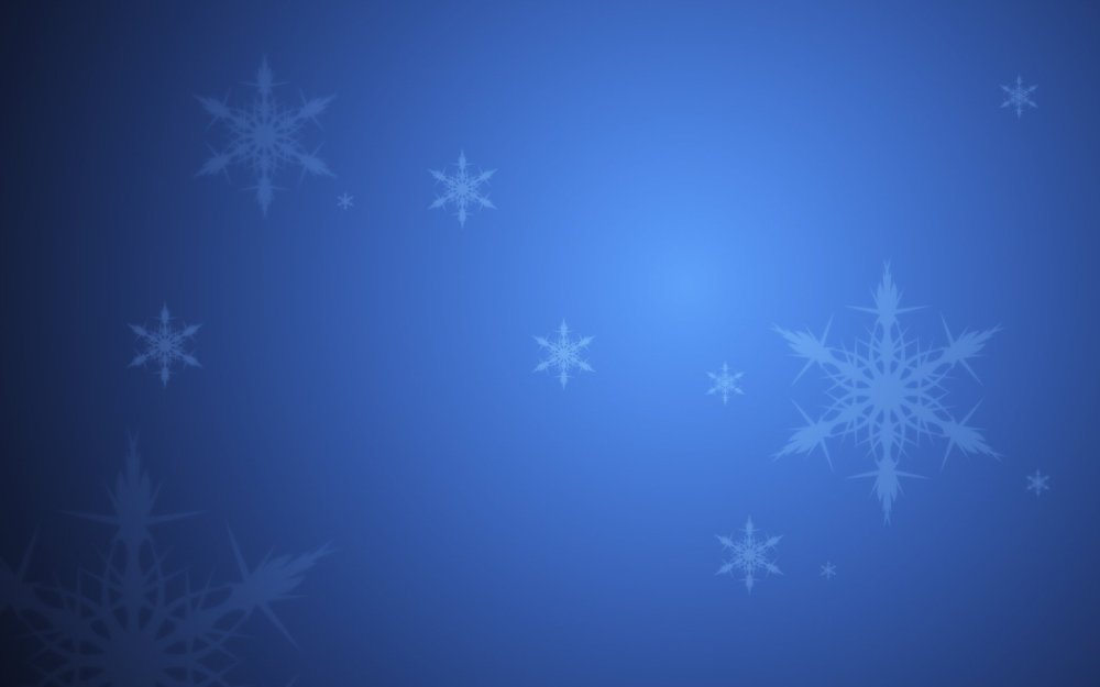 Синий фон со снежинками
