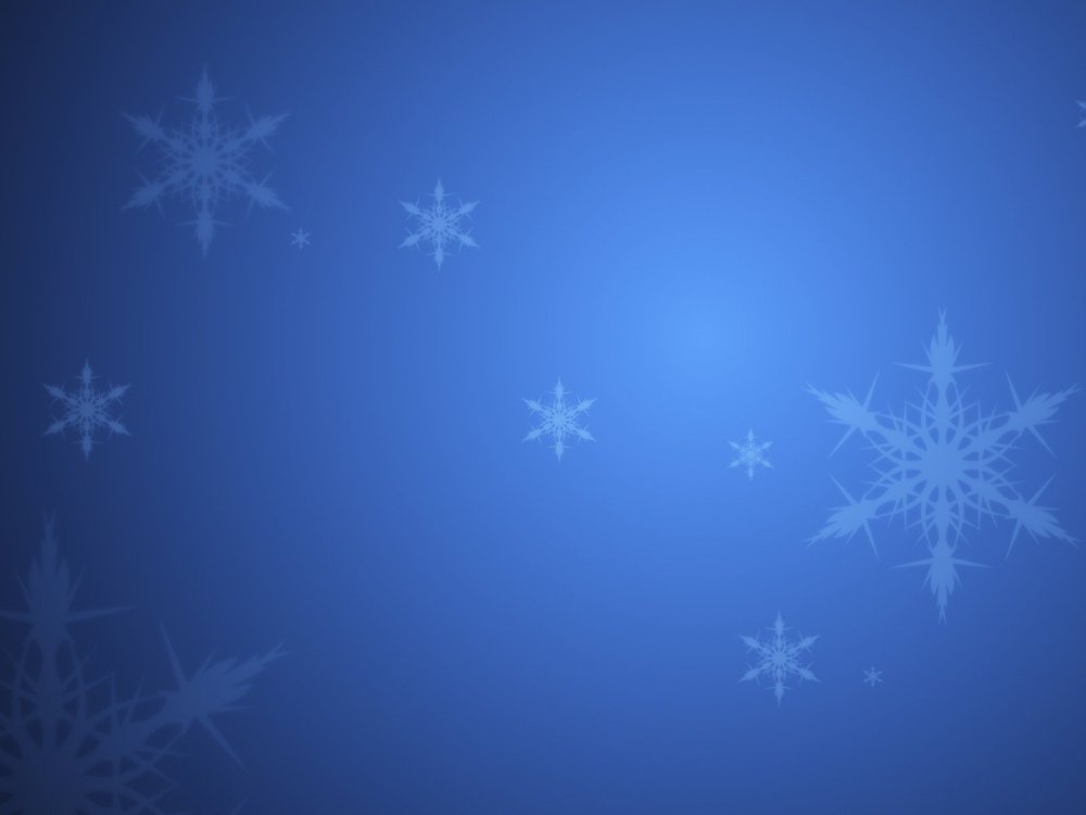 Синий фон со снежинками