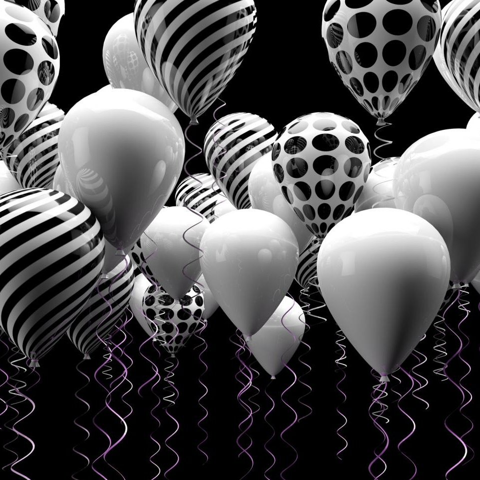 Шарики черно белые