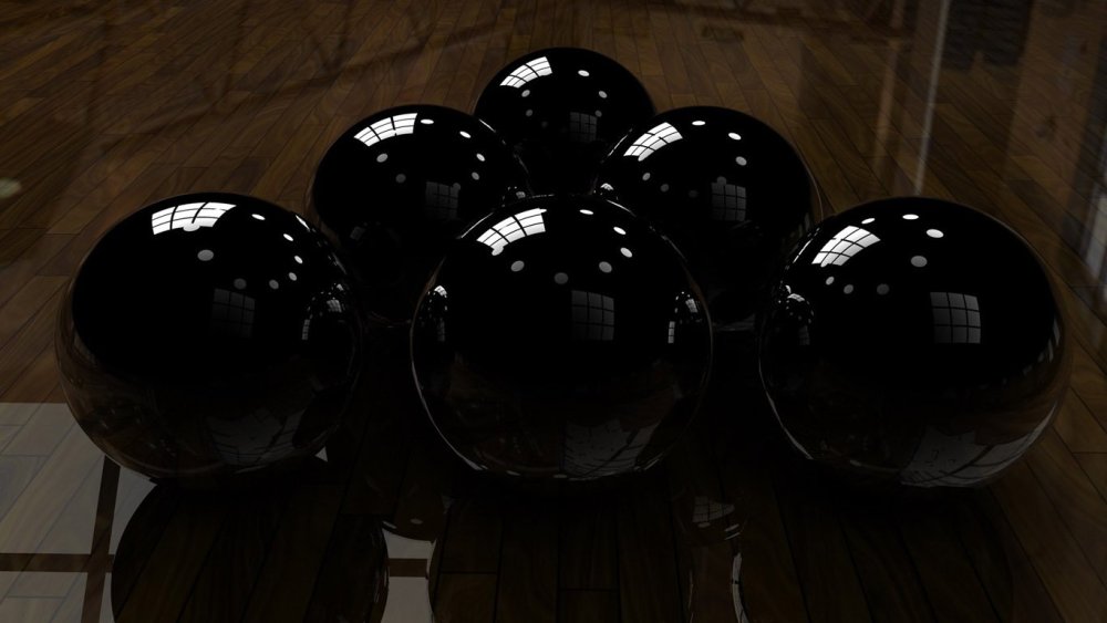 Глянцевый черный шарик