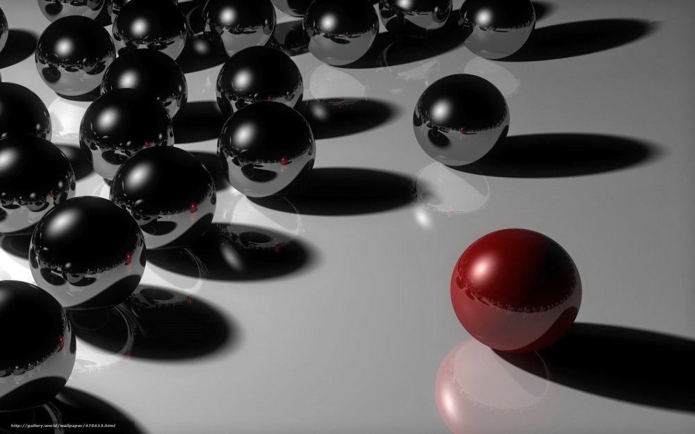 Шары на черном абстракция