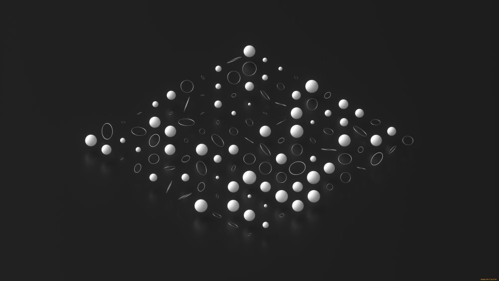Черные шары на белом фоне