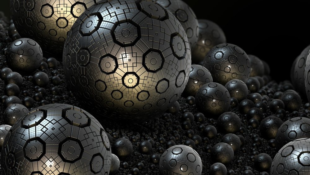 Абстракция металлические шары