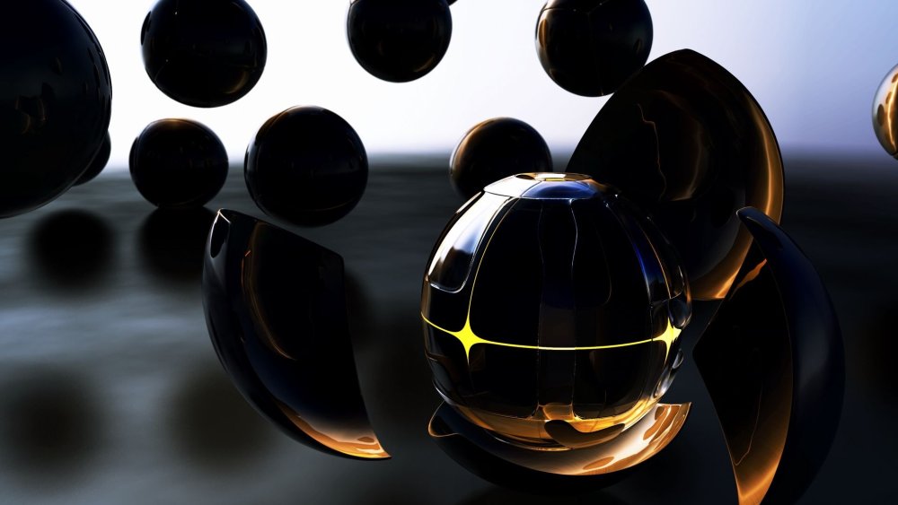 Стеклянные шары абстракция